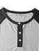 H2H Mens Casual Slim Fit Raglan Baseball Three-Quarter Sleeve Henley Premium T-Shirts Charcoal US M/Asia L (CMTTS0174)