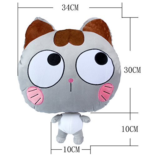 Alpacasso 4 in 1 Cute Cartoon Plush Stuffed Animal Toys Throw Pillow Blanket Set with Hand Warmer Design. (C)