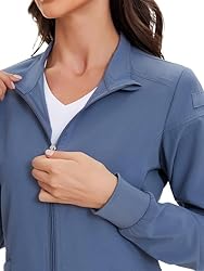 COZYFIT Scrub Jackets for Woman, Zip Front Nurse