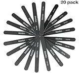 Professional Nail File 20 Pack Double Sided 100/180 Grit Washable Buffer Files 20 Pack Reviews