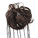 Merrylight Hair Extension Scrunchie Ponytail Synthetic Messy Bun Hair Piece (Chestnut Brown-M2/33)