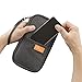 RFID Travel Passport Wallet and Credit Card Holder by FLYNOVA| Small Clutch with Zippered Pockets | Carry Money, Tickets, Documents | Includes Smartphone Pocket (Black)