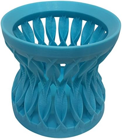 HD PRINTABLES Double Helix Pencil Holder, Turquoise