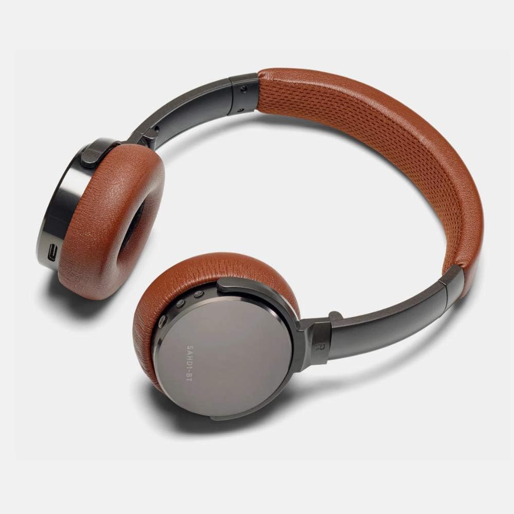 Status Audio BT One Wireless On-Ear Headphones - Bluetooth 5.0. + aptX, 30 Hours of Battery, USB-C + Quick Charge, Award Winning Sound + Minimalist Metal Design, Gunmetal Grey + Brown (Umber): Home Audio & Theater