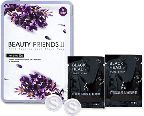 Beauty Friends Acne Removing Mask With Blackhead Remover Pore Strips & DIY Compressed Maks for Perfect Skin - Pack of 5