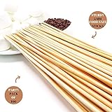 Bamboo Marshmallow Smores Roasting Sticks 30 Inch 5mm Thick Extra Long Heavy Duty Wooden Skewers, 100 Pieces. Perfect for Hot Dog Kebab Sausage Veggies 100% Biodegradable. Great Campfire Accessories