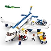 ENHANA Building Blocks City Airplane Station Toy for 6-12 Years Old Boys,City Airport Building Kits Kids Toys STEM Learning Building Bricks Helicoper Birthday Gift for 6-12 Children (463 Pieces)