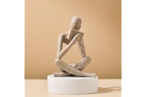 JIALINXIA Style-B Beige Creative Abstract Character Reading Book Thinker Decoration Living Room Study Wine Cabinet Home Accessories Wedding Gift,Decor Room,for Home Living Room Bar Coffee Shop Decor Ornaments