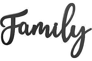 Zzbakress Family Signs for Home Decor Wall,Family Wall Decor Rustic Letter Signs (style2)