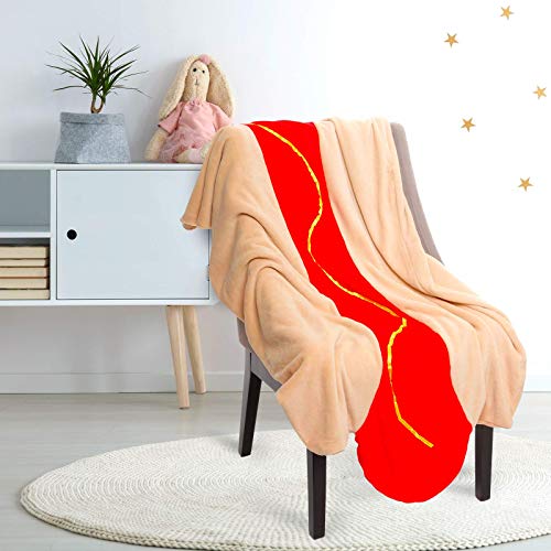 Silver Lilly Food Shaped Sleeping Bag Blanket - Novelty Wearable Plush Fleece Throw Blanket for Kids and Adults (Hot Dog)