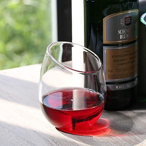 Whiskygläser Oblique Fußlose Rotweinglas Runde Whisky-Glas kreative Persönlichkeit Cocktailglas für den täglichen… – Bild 3