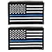 Bundle 2 Pieces - Us Flag Thin Blue Line Patch Decorative Embroidered Appliques 2