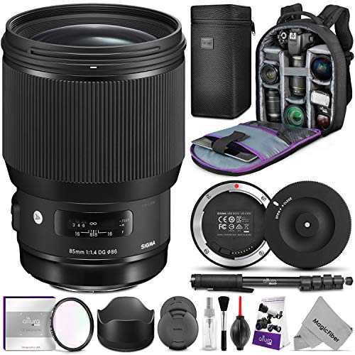 Sigma 85mm f/1.4 DG HSM Art Lens for Canon EF Cameras w/Sigma USB Dock & Advanced Photo and Travel Bundle