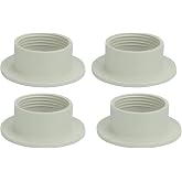 JNXQWE E26 E27 Light Socket Shade Ring,Plastic Lamp Shade Collar Rings,Light Fixture Parts of Retainer Rings,Lock E26 E27 Socket with Thread Diameter 1-1/2 Inches (White,4-Pack)