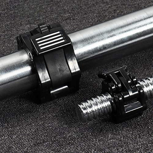 HEPAI 2pcs Olympic Barbell Clamps Set 1 Inch Quick Release Non-Slip Barbell Spring Clip Collars Lockdown Weight Clamps for Workout Weightlifting Fitness Training