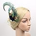 Vimans Women's 2016 Peacock Feather Beaded Hair Clip Fascinator Bridal Mini Hat