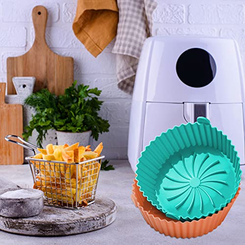 Air Fryer Silicone Liners 8 Inch Food Safe Reusable Air Fryer Basket