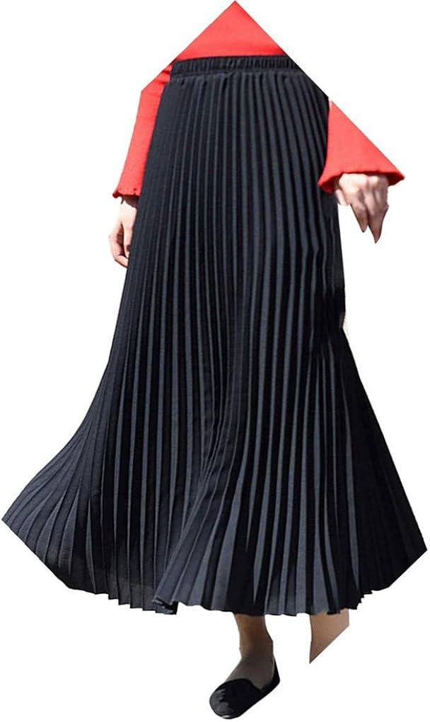 Minetom Damen Rock Mit Blumendruck - Vintage Plissee, Elastische Taille, Lässiger Boho-Style