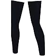 Cosmos ® 1 Pair Black Color Unisex Summer Sun Protection UV Resistant Leg Sleeves for Bike Cycling Hiking Running