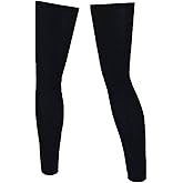 1 Pair Compression Leg Sleeves Sun Protection Leg Sleeves for Bike Cycling Hiking Running Basketball Sports, Full Length