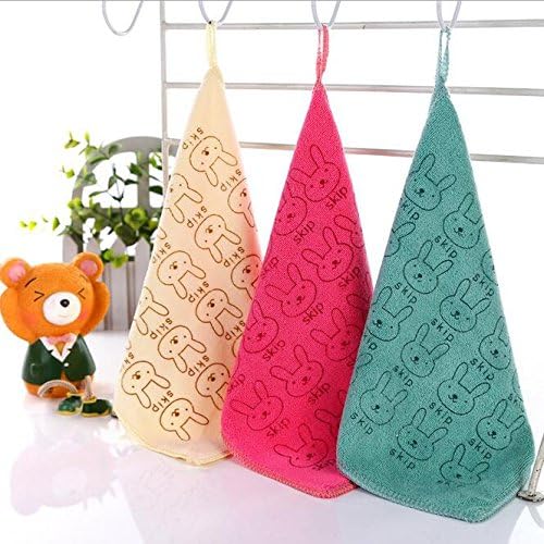 LIVDAT Set of 6 Ultra Soft Superfine Fiber Hand Towels Multi-Purpose Absorbent Towels Children Kids Face Hands