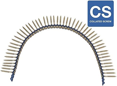 2 in. #8 Waxed Yellow Zinc Super Drive Plastic Collated Subfloor Screws with #3 Lox Recess (1,000-Pack)
