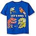 Dinotrux Little Boys' Short Sleeve T-Shirt Shirt, Royal, Small/4