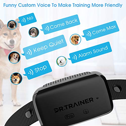 Dr.Trainer Bark Collar, Fast Charge Anti Barking Collar with Customize