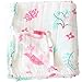 LifeTree Muslin Swaddle Blankets, Flamingo Print Swaddling for Baby Boys and Girls, 70% Bamboo & 30% Cotton Breathable Soft Muslin Blanket, Warp, Nursing Cover