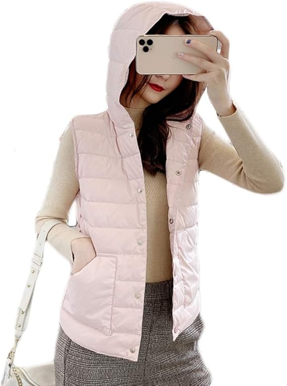Amazon ダウンベスト フード付き レディース 軽量 暖かい ショート ベスト 暖かい ライトダウンノースリーブ ダウンジャケット 防風 防寒 おしゃれ 大きいサイズ シンプル コート チョッキ かわいい 通勤 通学 ベスト 通販