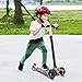 Hikole Scooter for Kids, Kick Scooter for Toddlers Girls & Boys with LED Light Up Scooters Wheels, Adjustable Height Scooter for Children Ages 4-12 Max Load 50KG