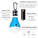 E-TRENDS 2 Pack Portable LED Lantern Tent Camp Light Bulb with Carabiner for Camping Hiking Fishing Emergency Light, Battery Powered Camping Lamp with 6 AAA Batteries(Blue)
