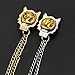 JETEHO 2 pcs Collar Pin Brooch Buckle Chain Collar Brooch Pin Clips for Women and Man(Gold and Sliver)