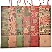 24 Christmas Wine Gift Bags with Handles Brown Kraft Paper Bulk for Holiday Bottle Wrapping Set