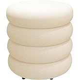 weeonekids 20.1'' Round Storage Ottoman, Round Foot Rest Stool with Storage, 300 lb Load Capacity, Foot Stool for Living Room