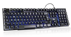 Amazon.com: Rii RK100 3-LED Colors Large Size Backlit Wired Mechanical