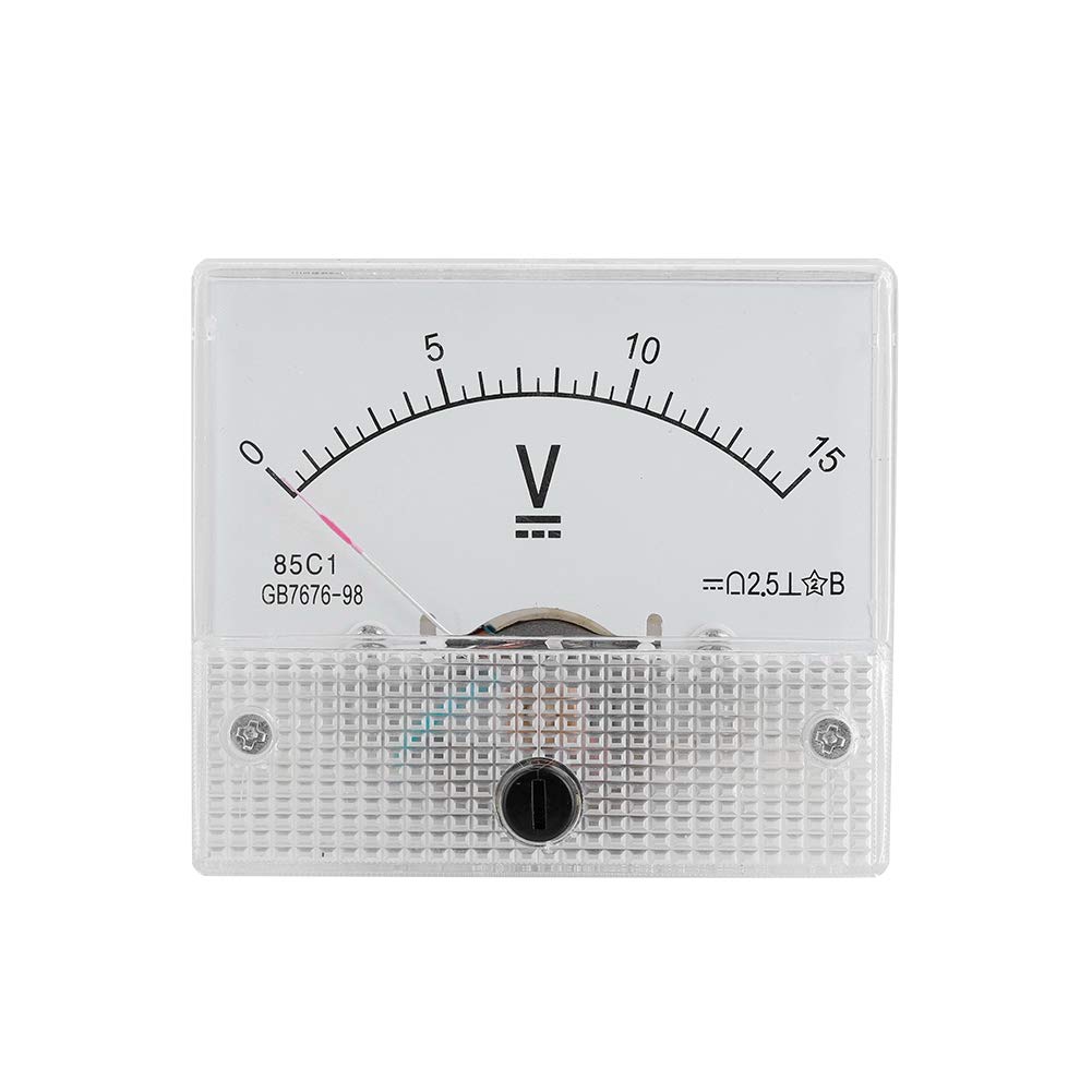 Mini Analogue Ammeter Voltmeter Panel - 2.5 Accuracy DC 0-15V Voltage Current Meter for CC85 C1