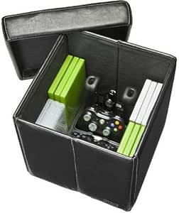 Vault - Caja de almacenaje para consolas y videojuegos (piel sintética