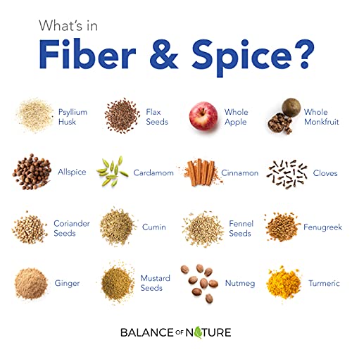 Balance of Nature Fiber & Spice Supports Colon Cleanse, Gut Health