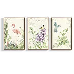 3 Piece Canvas Wall Art for Living Room, Bedroom Bird Framed Canvas Prints for Home Decoration Ready to Hang - 16"x24"x3 Panels