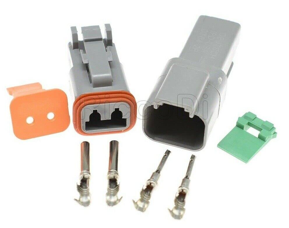 FITS DEUTSCH DT SERIES MULTI PLUG WATERPROOF CONNECTOR 2 3 4 6 8 12 WAY PIN KIT (2 Pin)