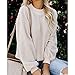 TOOPOOT Women Tops,Casual Long Sleeve O-Neck Solid Pullover Sweatshirt Fuzzy Fleece Tops Beigethumb 1