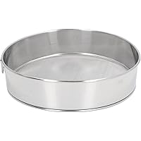 Flour Sieve, Large Size Round Sifter 80 Mesh Stainless Steel Flour Strainer for Powdered Sugar and Cocoa Powder