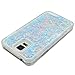 S5 Case,Liquid Quicksand Bling Love Heart Case for Galaxy S5,Adorable Flowing Floating Moving Shine Glitter Love Heart Hard Case for Samsung S5(Bling Blue)