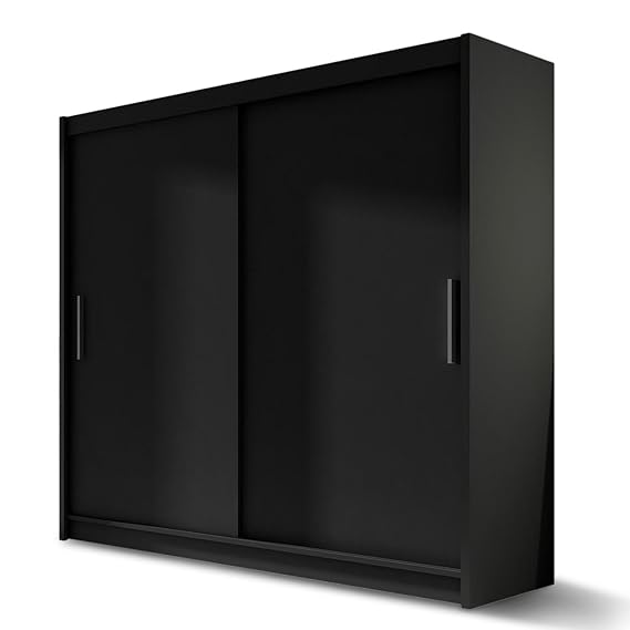 Kleiderschrank London I, Schwebetürenschrank, Schiebetürenschrank, Modernes Schlafzimmerschrank 180x215x57cm, Garderobe, Schl