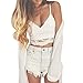 WILLTOO Women Crochet Tank Camisole Lace Vest Bra Crop Top (S) … White