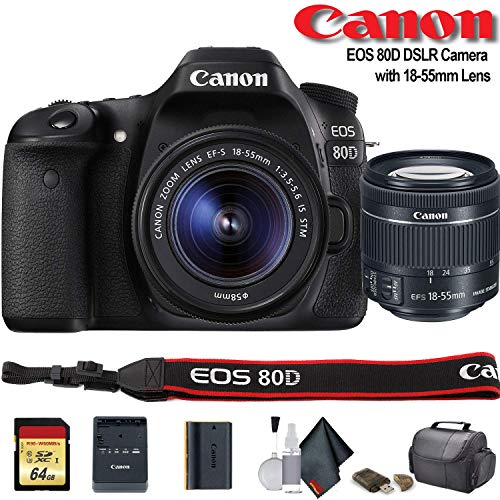 Canon EOS 80D DSLR Camera with 1855mm Lens (International Model