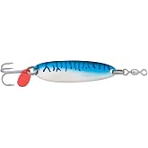 LUHR-Jensen Krocodile Spoon, Casting and Trolling Fishing Lure for Salmon, Trout and Steelhead, 58 (2-11/16") Chrome/Blue Mackerel