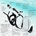 Full Face Snorkel Mask, Advanced Safety Breathing System Allows, You to Breathe More Fresh Air While Snorkeling, 180 Panoramic Anti Fog Anti Leak Foldable Snorkeling Mask for Adult and Kids
