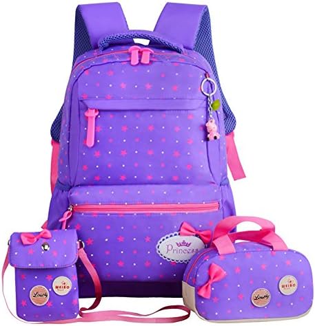 Polka Dot Cute Colorful Kids Backpack Waterproof School Bag for Primary Girls Student